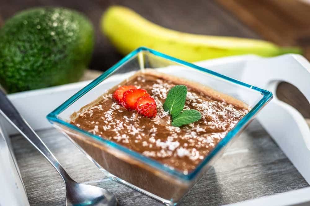 avocado banana chocolate pudding