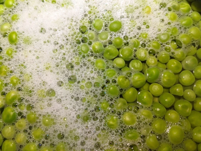Boiling Peas Close Up