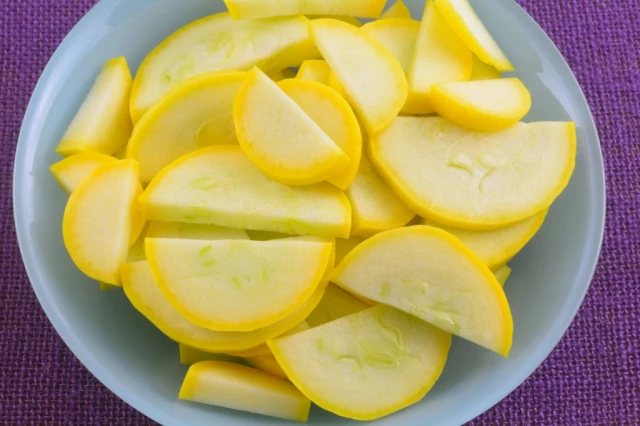 Raw Yellow Squash Pieces