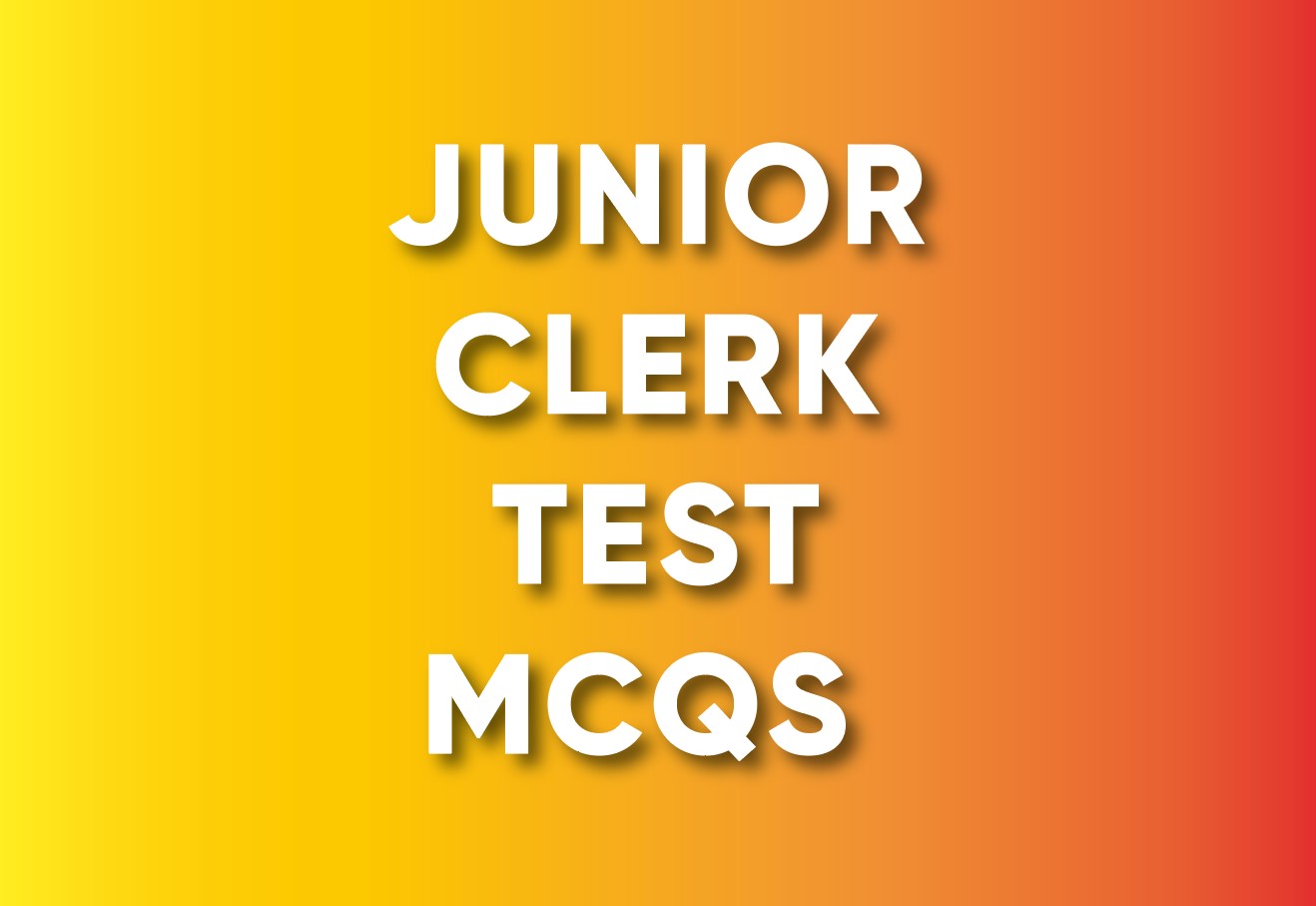 Junior Clerk Test MCQs Solved PDF Book Download