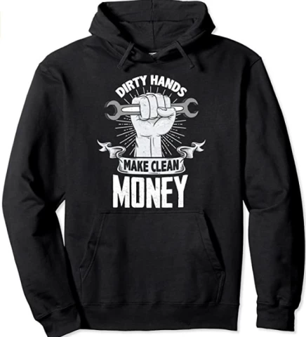 Mechanic Apparel Pullover Hoodie with Pockets