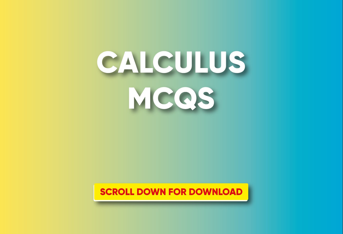 Calculus MCQs