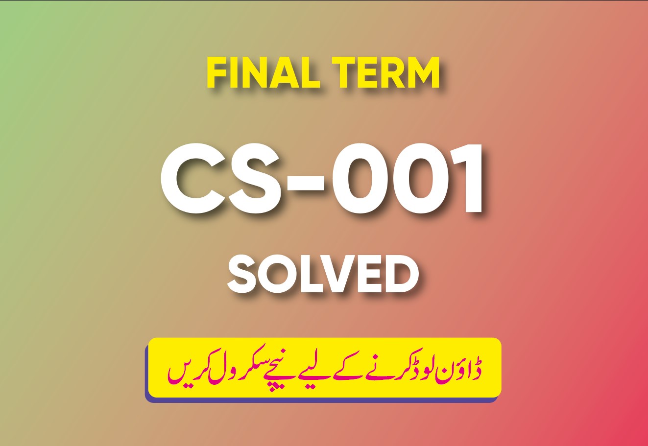 Final Term CS001
