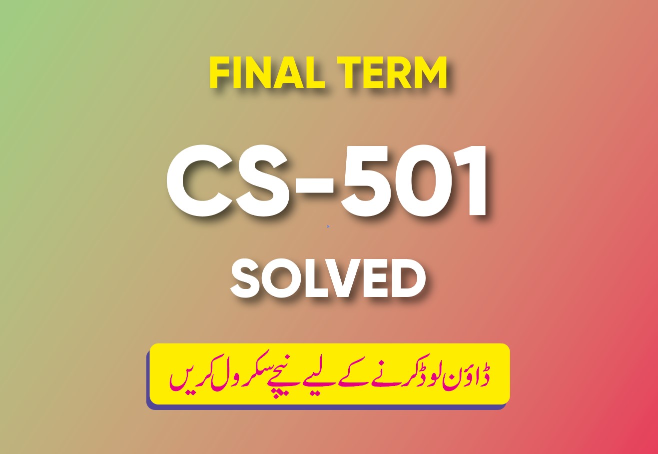 Final Term CS501