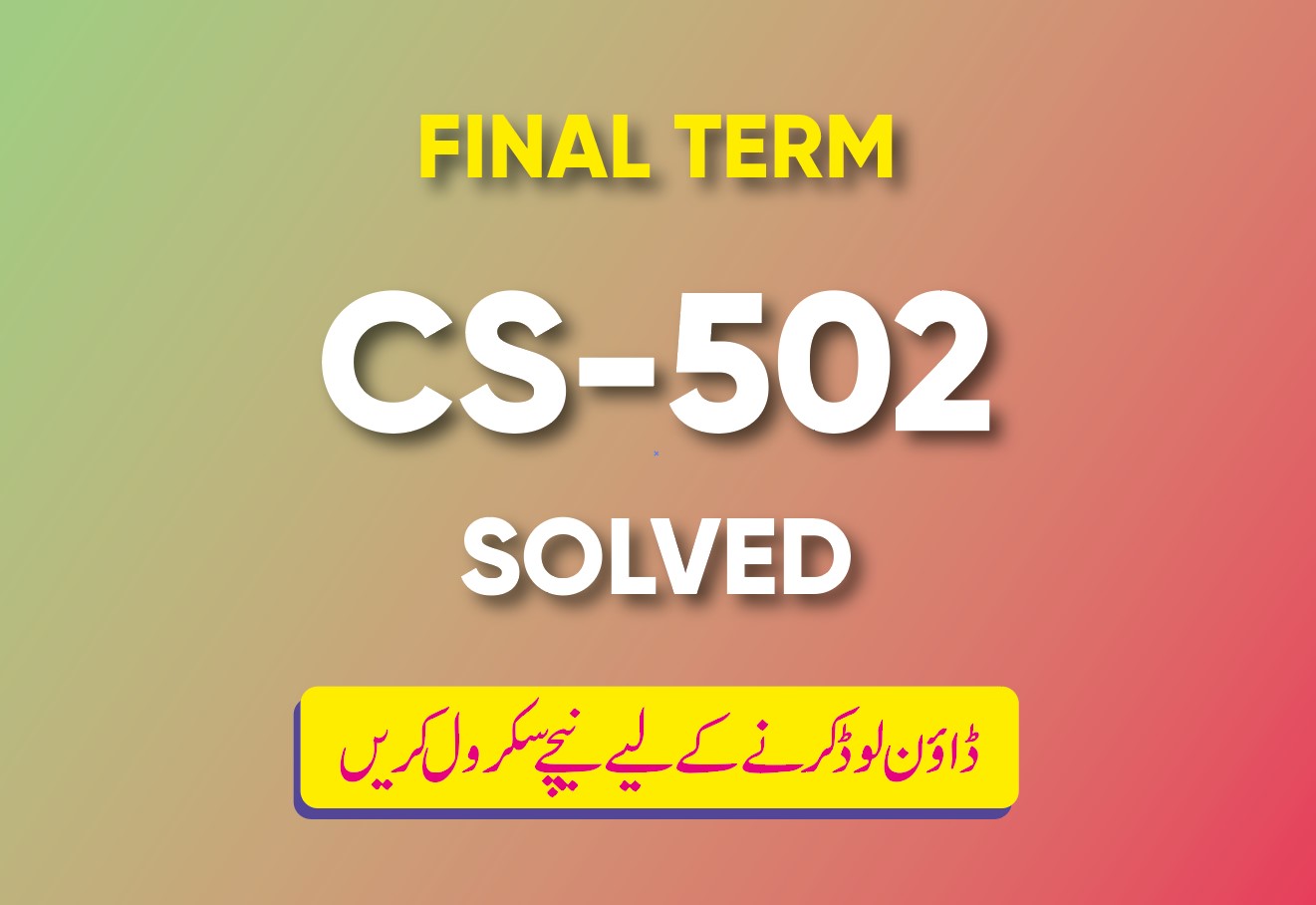 Final Term CS502