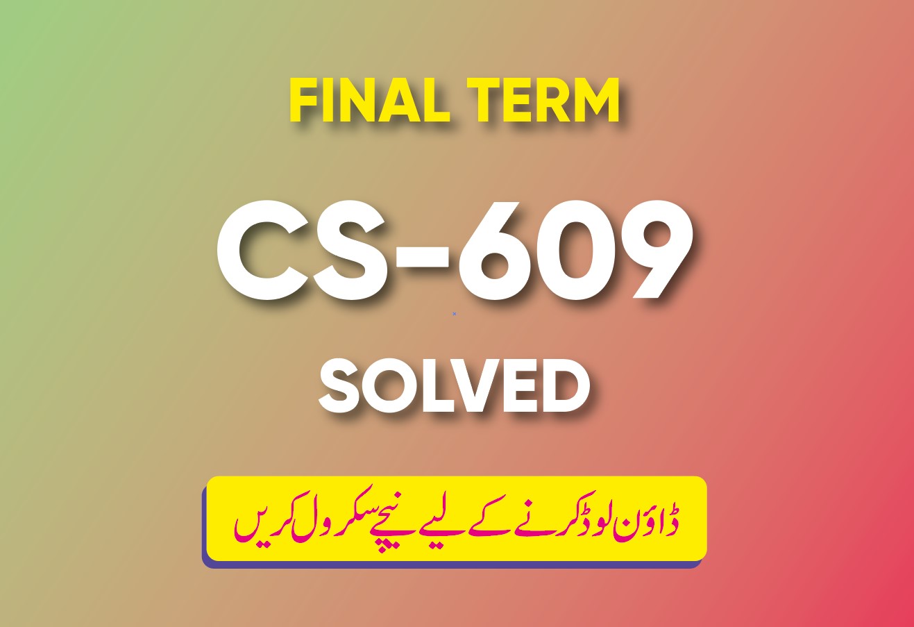 Final Term CS609