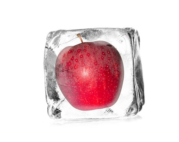 apple in a ice cube